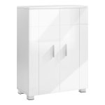 Wit Badkamerkast Met Dubbele Deur, 2 Verstelbare Planken, 60 X 30 X 82 Cm - Multifunctioneel Voor Keuken, Slaapkamer, Woonkamer