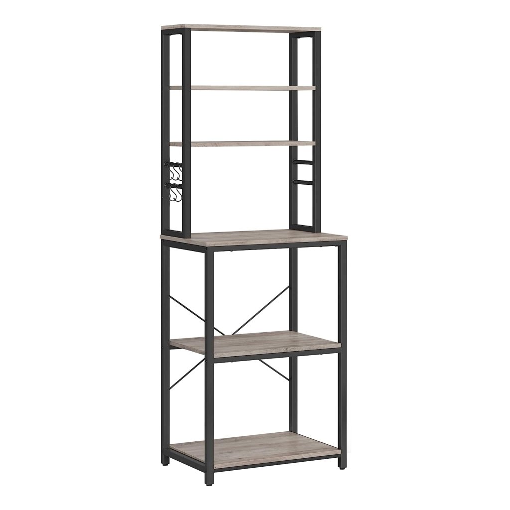 Kleankin Smalle Opbergwagen – 3 Niveaus, 48x15x80 Cm, Zwart, Met Wielen En Handvat, Ideaal Voor Keuken, Badkamer Of Kantoor