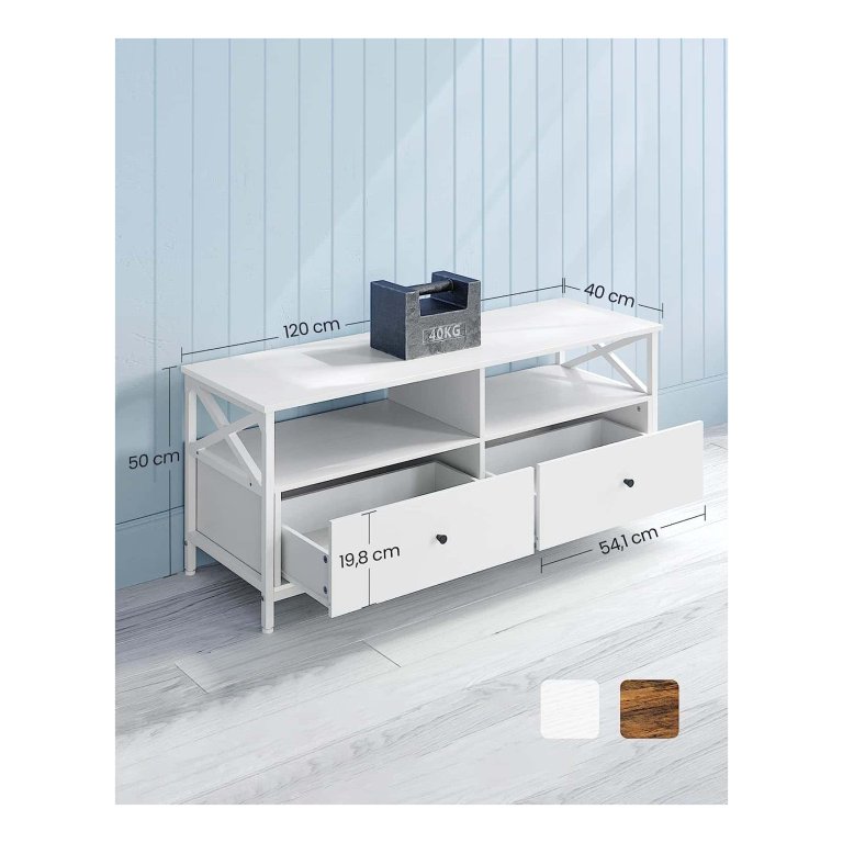 IDIMEX Lowboard Sean für 50 TV aus Massivholz in Eiche