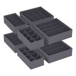 Set Van 8 Opbergdozen Voor Ondergoed - Lade-Organizer Voor Kledingkast - Grijs