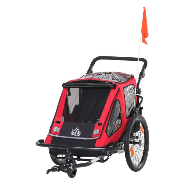 Kinderfietskarvariant - Inklapbaar en Opbergvak - Rood Zwart