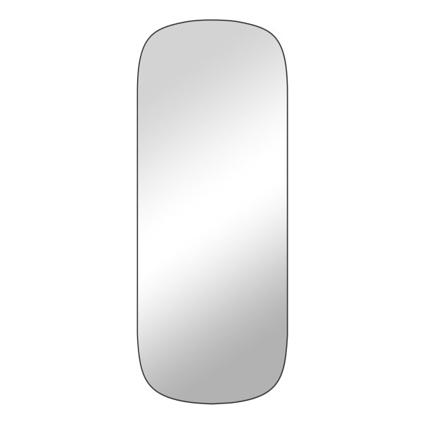 Gebogen Hoek Spiegelwand 120X47Cm - Zonder Lijst - Perfect Voor Slaapkamer, Woonkamer, Kleedkamer - Zwart