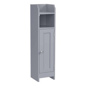 Toiletkast Badkamermeubel Slanke Badkamerplank Verstelbare Planken Ruimtebesparend Eenvoudige Montage Mystic Grijs