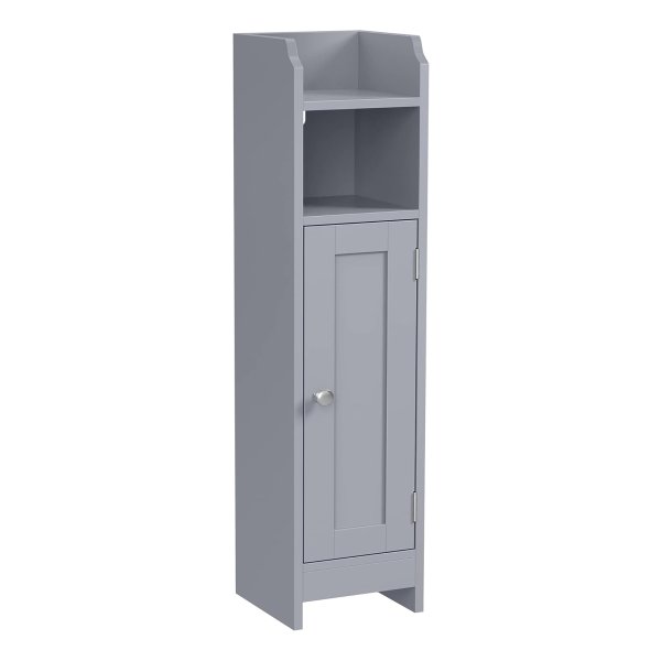 Toiletkast Badkamermeubel Slanke Badkamerplank Verstelbare Planken Ruimtebesparend Eenvoudige Montage Mystic Grijs