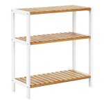 Natuurlijk Wit Bamboeplank Met 3 Niveaus - Multifunctioneel Voor Gang, Badkamer, Woonkamer, Balkon Of Keuken