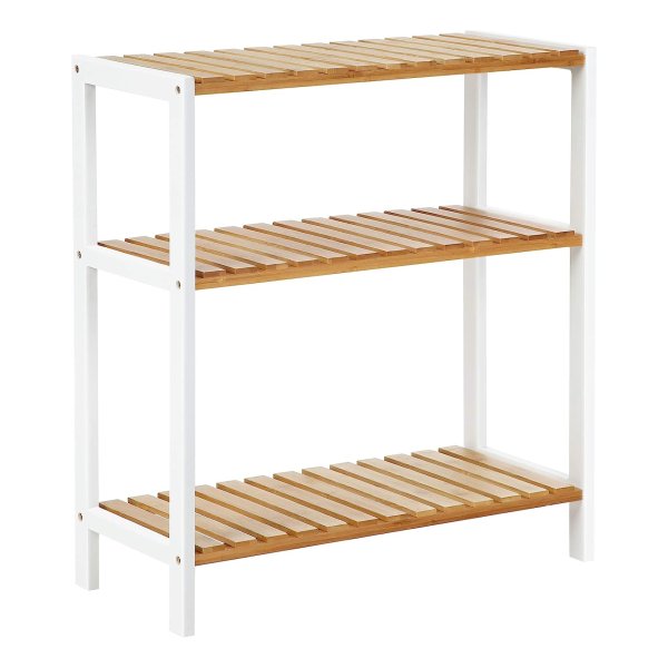 Natuurlijk Wit Bamboeplank Met 3 Niveaus - Multifunctioneel Voor Gang, Badkamer, Woonkamer, Balkon Of Keuken