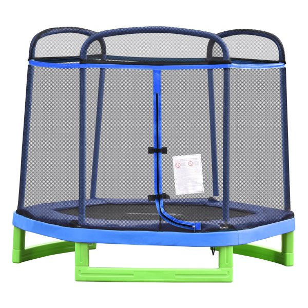 Trampoline - Veilige Binnen Trampoline - Dynamisch Springplezier - Blauw
