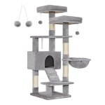 Krabpaal, Kattenboom, 142 Cm, Lichtgrijs