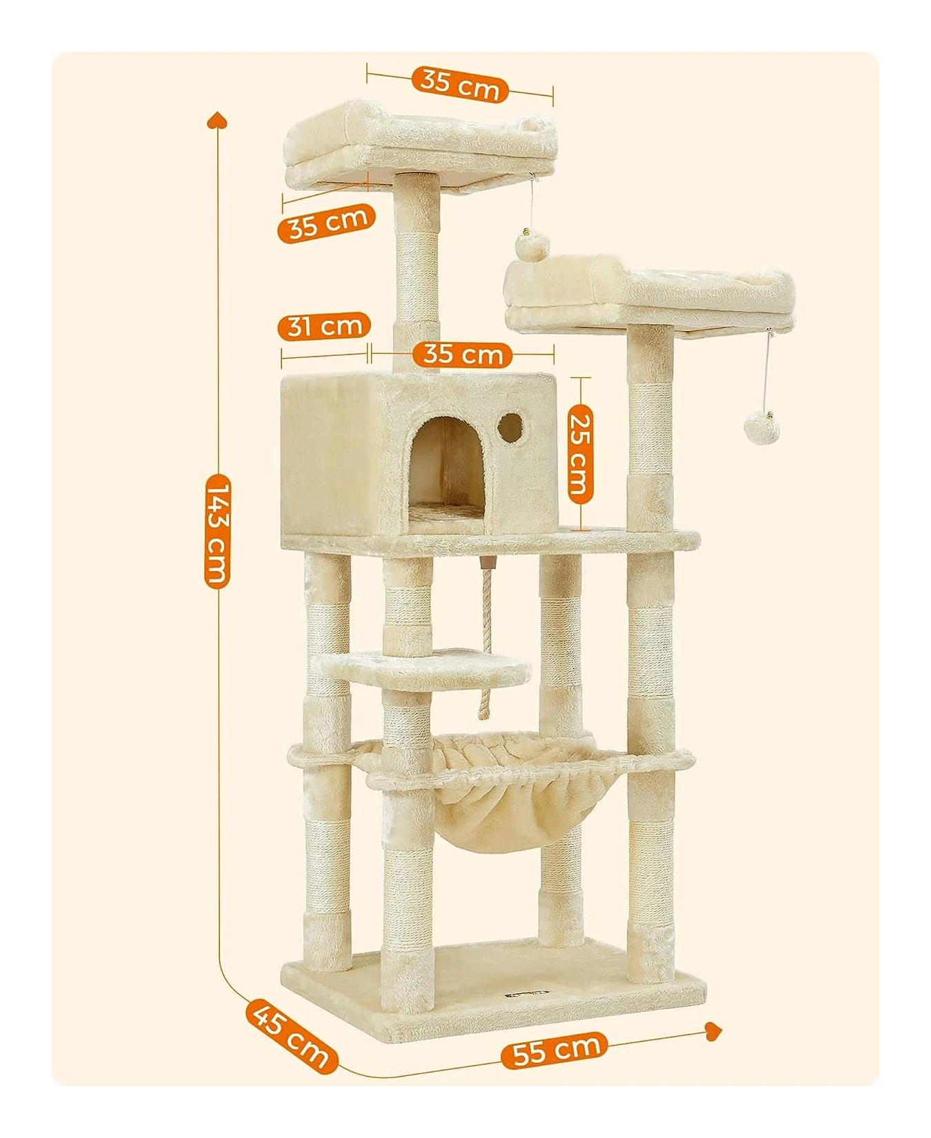 Feandrea Arbre à Chat 143 cm PCT15BE