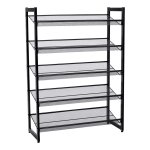 Uitbreidbaar Schoenenrek, Gemaakt Van Metaalweefsel, Met 5 Niveaus Voor 15 Tot 20 Paar Schoenen, Schoenenrek Voor Ä°n De Hal, 74 X 104,5 X 31 Cm (B X H X D)