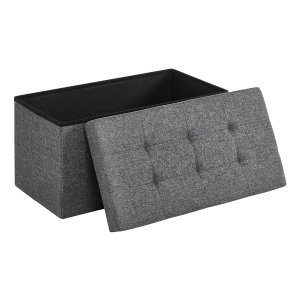 30 inch vouwopslag Ottomaanse bank, opbergkist, voetsteun van voetstoel, donkergrijze