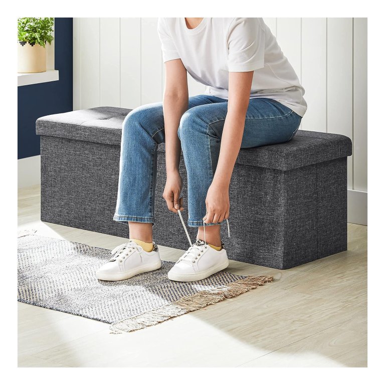 DuneDesign Opvouwbare Zitbank 110x38x38 cm XXL Zitkist met 2