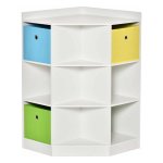 Kinderplank - Zaza Home - Hoekplank met opbergdozen - Kindvriendelijk - Wit