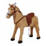 Speelpaard - Pluche - Geluid - Beige