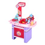 Poppenverzorgingsspeelcentrum - Luxe Poppenstoel en Bad - Roze