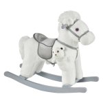 Hobbelpaard - Zaza Home - Hertengeluiden - Pluche wit