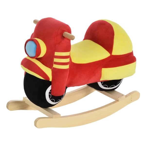 Hobbelpaard - Zaza Home - Motorgeluid - Handgrepen - Rood