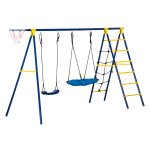 Tuinschommel - SwingKing - Dubbel frame - Klimladder - Groen