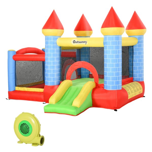 Springkasteel - HappyJump - Glijbaan - Kleurrijk