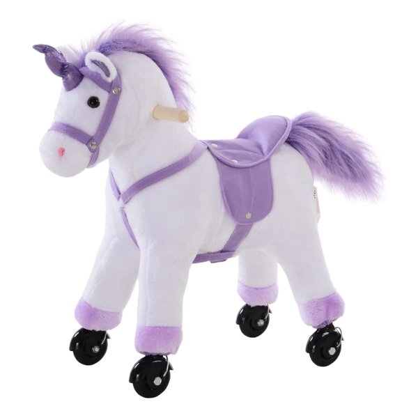 Speelpaard - Fluffy Friends - Bewegend en Geluid - Paars