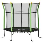 Trampoline - Veiligheidsnet en Randafdekking - Fitness Mini Trampoline - Groen