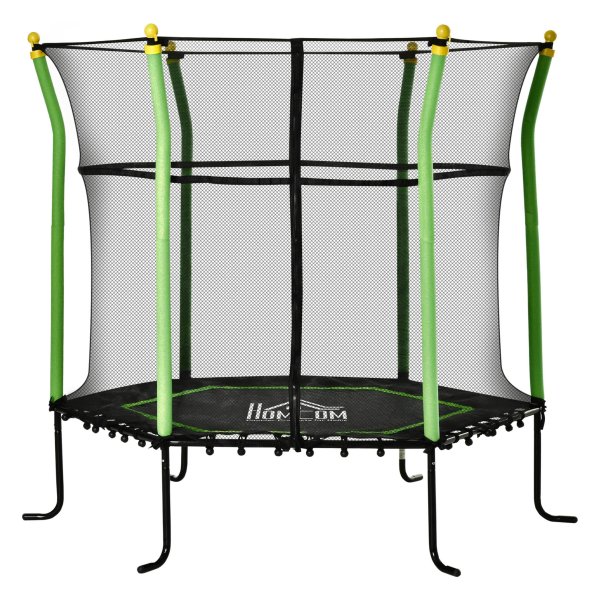 Trampoline - Veiligheidsnet en Randafdekking - Fitness Mini Trampoline - Groen