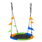 Schommelbank - Tuinplezier - Belastbaar tot 150 kg - Geschikt voor kinderen - Blauw & Groen