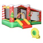 Springkasteel - Kerst - Waterbassin - Trampoline - Rood en Groen