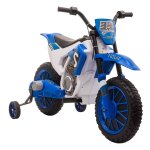 Motorfiets - Kinder Quad - Elektrisch - Afneembare Trainingswielen - Blauw/Wit