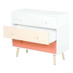 Kinderkamerkast - Zaza Home - Handige Opslag – Roze - Grenenhout, MDF