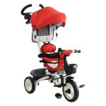 Driewieler  - Veiligheidsgordel – Zonnescherm - Rood