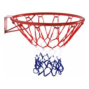 Basketbalring - Stalen constructie - Nylon net - Rood