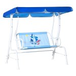 Kinderschommel - KidsFun - Verstelbaar zonnedak - Blauw