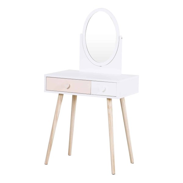 Kinderkaptafel - Spiegel & Lades - Roze
