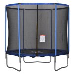 Trampoline - Sportief - Veiligheidsnet - Binnen & buiten - Blauw & zwart