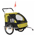 Fietskar - Kinderkar - Regenbescherming - Geel-zwart