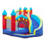 Springkasteel - Zaza Home - Ballenbad en Glijbaan - Blauw