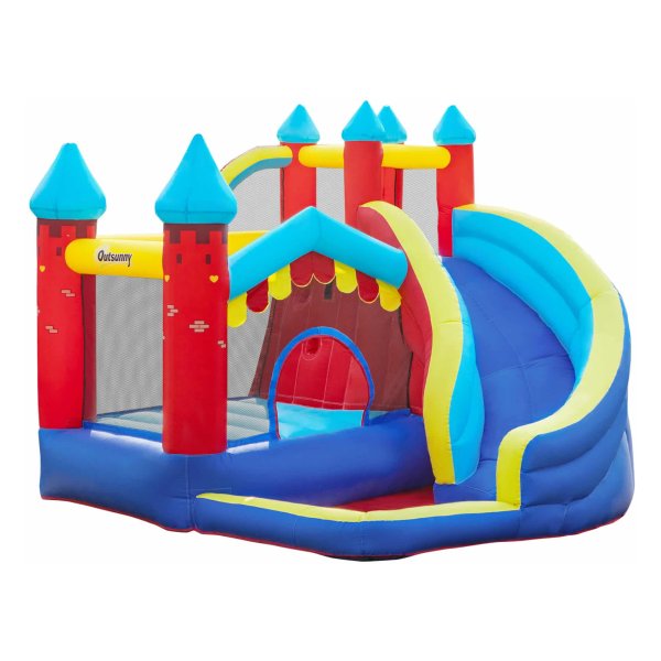 Springkasteel - Zaza Home - Ballenbad en Glijbaan - Blauw