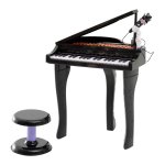 Piano – Kindervleugelpiano - Mini-toetsenbord – MP3/USB - Zwart