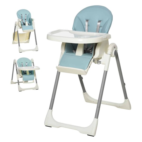 Kinderstoel – Opvouwbaar - Voetensteun - Blauw
