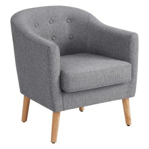 Relaxfauteuil, Tv-Fauteuil, Gestoffeerd Zitkussen, Loungefauteuil, Grijs