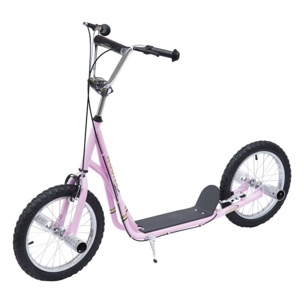 Kinderstep Step Scooter Stadsscooter Kinderen Scooter Kickboard Vanaf Vijf Jaar 16 Ä°nch Roze 143 X 58 X 92-100 Cm