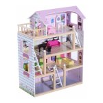 Poppenhuis - - Houten Barbiehuis - 4 Verdiepingen - Roze