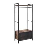 Vintage Metaal/Hout Kapstok - Bruine Garderobe