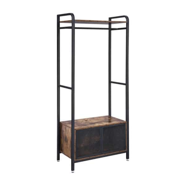 Vintage Metaal/Hout Kapstok - Bruine Garderobe