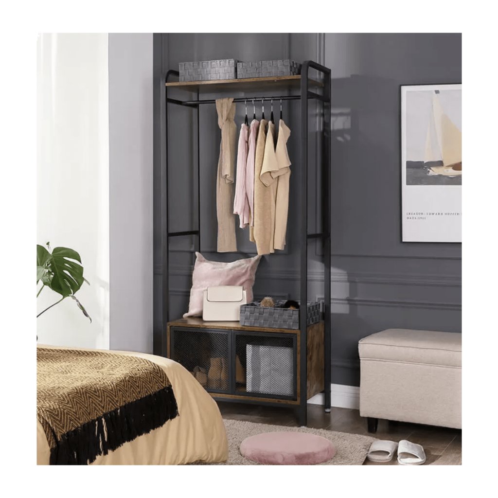Hess Holzspielzeug 30345 - Garderobe aus Holz, Serie Glückspilz und