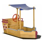 Zandbakschip - Piraten Pret - Houten Design - Stoere Look - Oranje