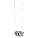 Babyschommel - Zaza Home - Veilig babyzitje - Opvouwbaar - Blauw met wit