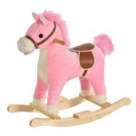 Schommelpaard -- Met geluid - Handgrepen - Roze