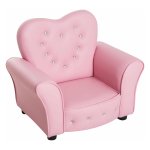 Kinderbankje - Prinsessen - Hartvormig - Roze